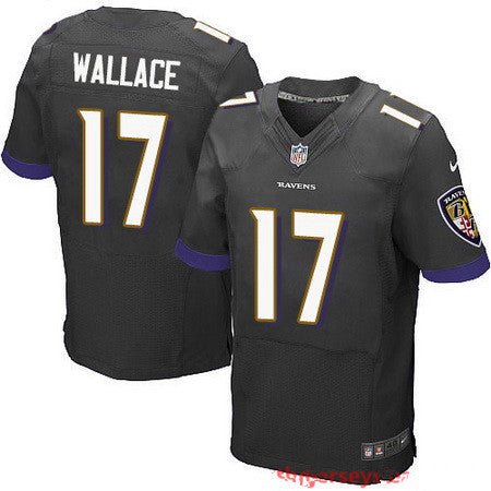 Mens Baltimore Ravens 17 Mike Wallace Black Alternate Stitched Nfl Nike Elite Jersey