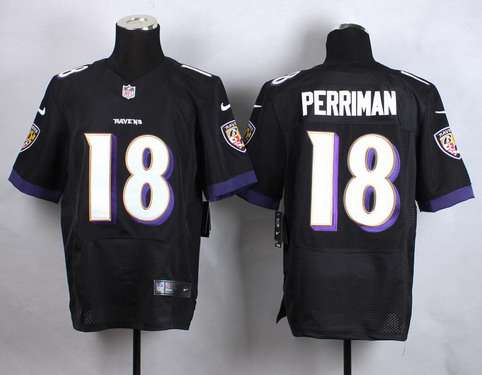 Mens Baltimore Ravens 18 Breshad Perriman Nike Black Elite Jersey