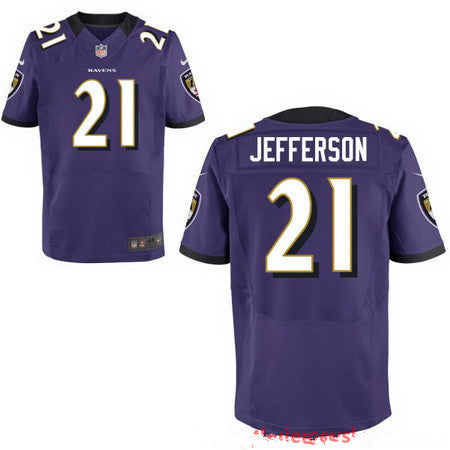 Mens Baltimore Ravens 21 Tony Jefferson Purple Team Color Stitched Nfl Nike Elite Jersey