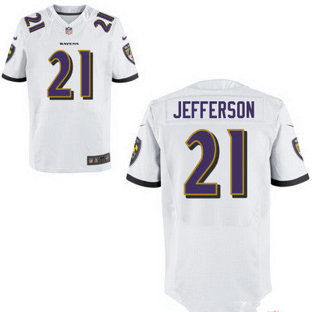 Mens Baltimore Ravens 21 Tony Jefferson White Road Stitched Nfl Nike Elite Jersey