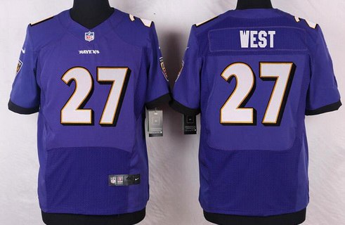 Mens Baltimore Ravens 27 Terrance West Purple Team Color Nfl Nike Elite Jersey