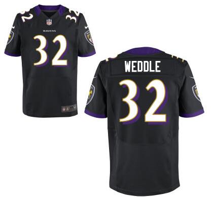 Mens Baltimore Ravens 32 Eric Weddle Black Alternate Nfl Nike Elite Jersey