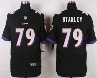 Mens Baltimore Ravens 79 Ronnie Stanley Black Alternate Stitched Nfl Nike Elite Jersey