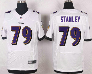 Mens Baltimore Ravens 79 Ronnie Stanley White Road Stitched Nfl Nike Elite Jersey