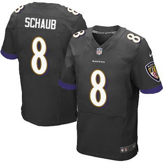 Mens Baltimore Ravens 8 Matt Schaub Black Alternate Nfl Nike Elite Jersey