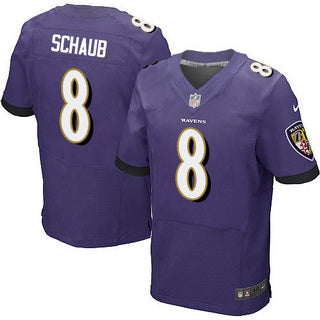 Mens Baltimore Ravens 8 Matt Schaub Purple Team Color Nfl Nike Elite Jersey