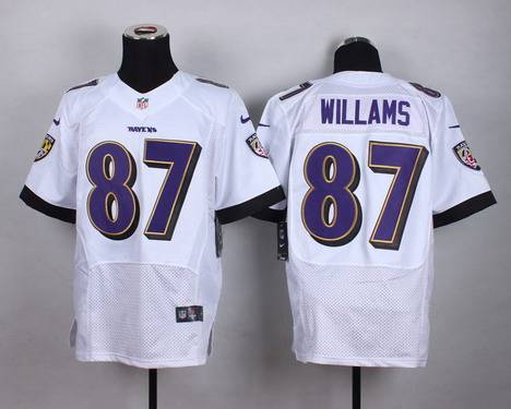 Mens Baltimore Ravens 87 Maxx Williams 2013 Nike White Elite Jersey