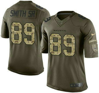 Mens Baltimore Ravens 89 Steve Smith Sr Green Salute To Service 2015 Nfl Nike Limited Jersey