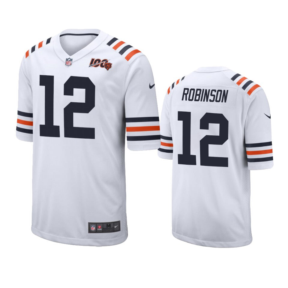 Mens Bears Allen Robinson White 100th Season Classic Game Jersey