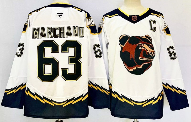 Men's Boston Bruins #63 Brad Marchand Jersey Stitched
