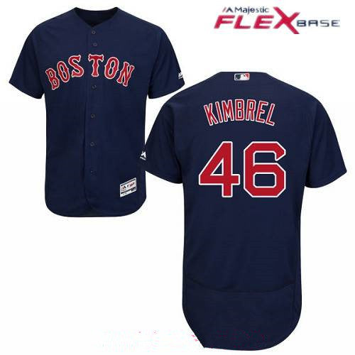 Mens Boston Red Sox 46 Craig Kimbrel Navy Blue Alternate Stitched Mlb Majestic Flex Base Jersey