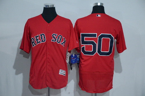 Mens Boston Red Sox 50 Mookie Betts No Name Red 2016 Flexbase Majestic Baseball Jersey