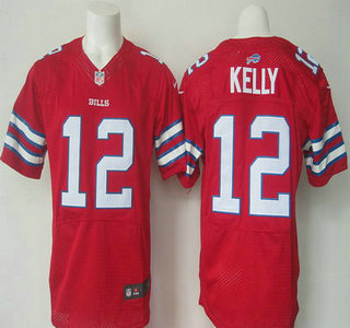 Mens Buffalo Bills 12 Jim Kelly Retired Player Red 2015 Nfl Nike Elite Jersey