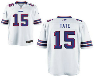 Mens Buffalo Bills 15 Brandon Tate White Road Stitched Nfl Nike Elite Jersey