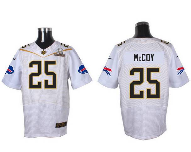 Mens Buffalo Bills 25 Lesean Mccoy White 2016 Pro Bowl Nike Elite Jersey