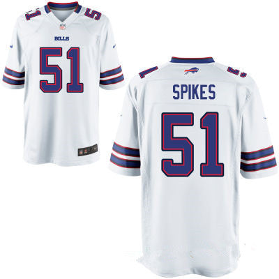Mens Buffalo Bills 51 Brandon Spikes White Road Stitched Nfl Nike Elite Jersey