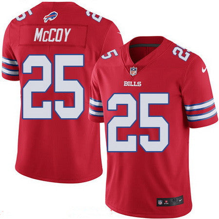 Mens Buffalo Bills Rush 25 Lesean Mccoy Red 2016 Color Rush Stitched Nfl Nike Limited Jersey