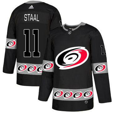 Mens Carolina Hurricanes 11 Jordan Staal Black Team Logos Fashion Adidas Jersey