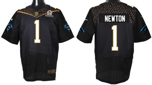 Mens Carolina Panthers 1 Cam Newton Black 2016 Pro Bowl Nike Elite Jersey