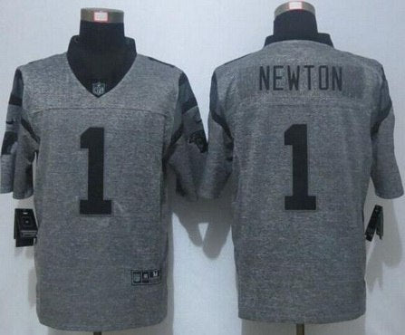 Mens Carolina Panthers 1 Cam Newton Nike Gray Gridiron 2015 Nfl Gray Limited Jersey