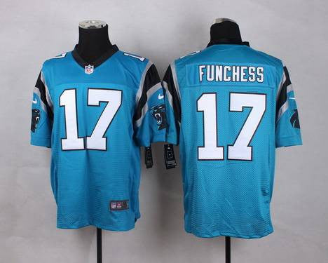Mens Carolina Panthers 17 Devin Funchess Nike Light Blue Elite Jersey