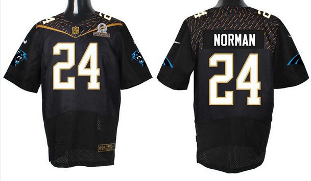 Mens Carolina Panthers 24 Josh Norman Black 2016 Pro Bowl Nike Elite Jersey