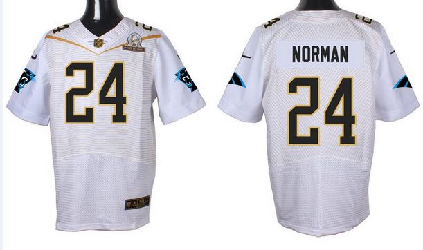 Mens Carolina Panthers 24 Josh Norman White 2016 Pro Bowl Nike Elite Jersey