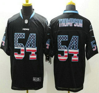 Mens Carolina Panthers 54 Shaq Thompson Black Usa Flag Fashion Nfl Nike Elite Jersey