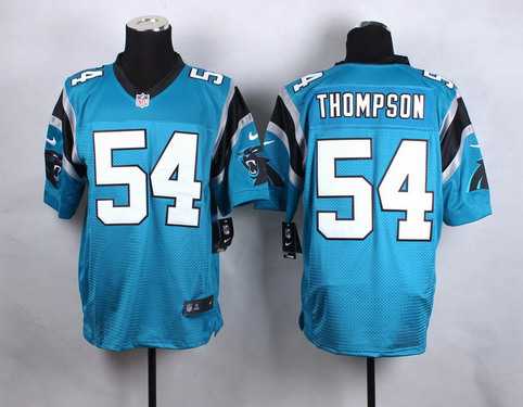 Mens Carolina Panthers 54 Shaq Thompson Nike Light Blue Elite Jersey