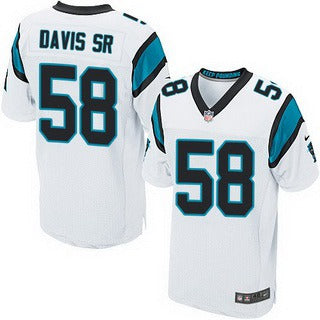 Mens Carolina Panthers 58 Thomas Davis Sr White Road Nfl Nike Elite Jersey