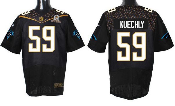 Mens Carolina Panthers 59 Luke Kuechly Black 2016 Pro Bowl Nike Elite Jersey
