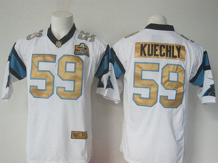 Mens Carolina Panthers 59 Luke Kuechly White Super Bowl 50th Anniversary 2016 Nfl Nike Game Jersey