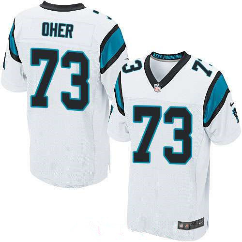 Mens Carolina Panthers 73 Michael Oher White Road Stitched Nfl Nike Elite Jersey