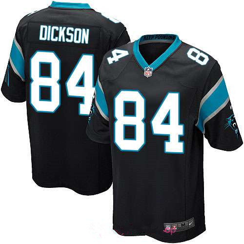 Mens Carolina Panthers 84 Ed Dickson Black Team Color Stitched Nfl Nike Game Jersey