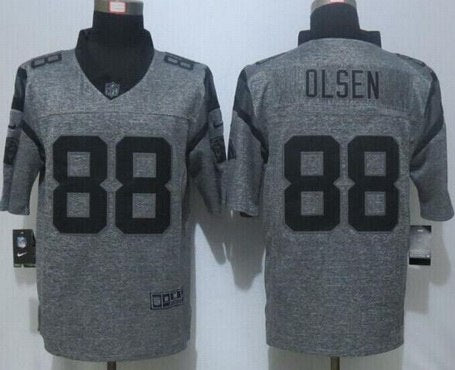 Mens Carolina Panthers 88 Greg Olsen Nike Gray Gridiron 2015 Nfl Gray Limited Jersey