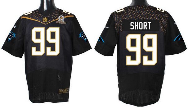Mens Carolina Panthers 99 Kawann Short Black 2016 Pro Bowl Nike Elite Jersey