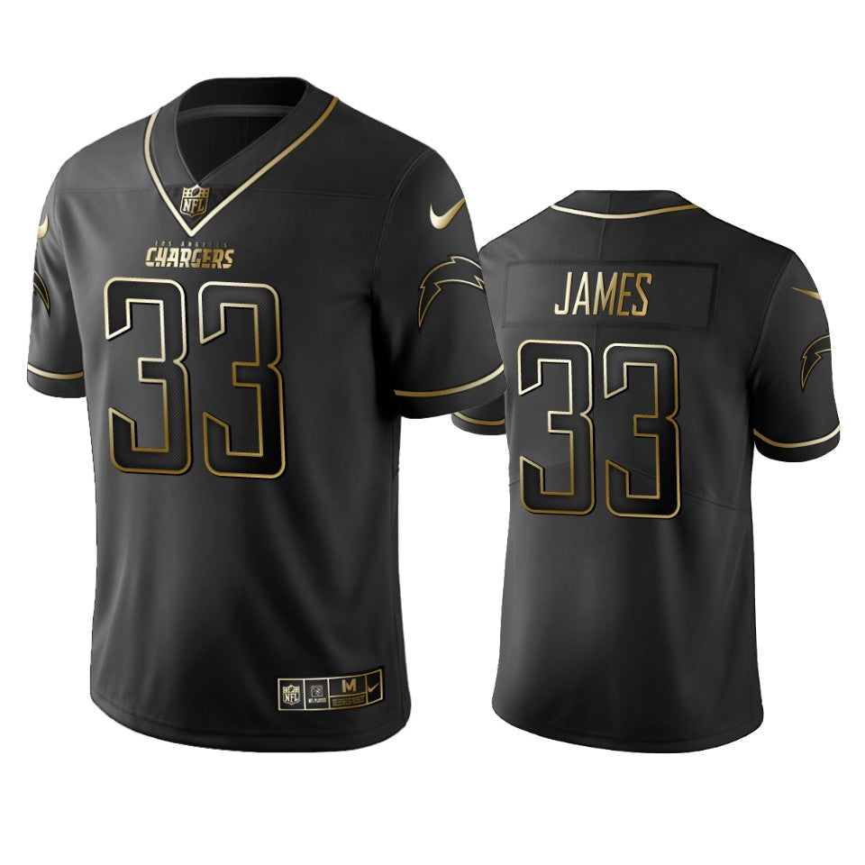 Mens Chargers 33 Derwin James Black Golden Edition Vapor Untouchable Limited Jersey