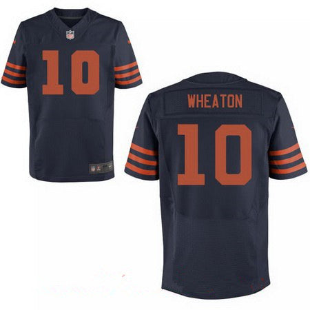 Mens Chicago Bears 10 Markus Wheaton Blue With Orange Alternate Stitched Nfl Nike Elite Jersey