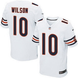 Mens Chicago Bears 10 Marquess Wilson White Road Nfl Nike Elite Jersey