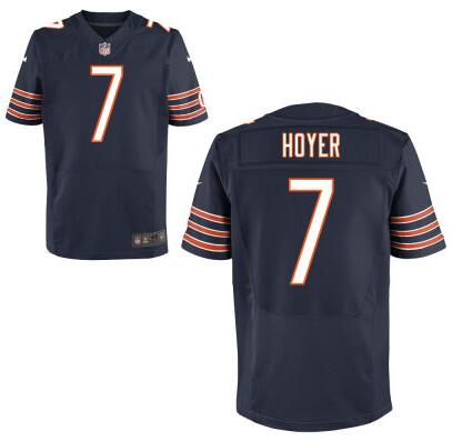 Mens Chicago Bears 7 Brian Hoyer Navy Blue Tean Cikir Nfl Nike Elite Jersey