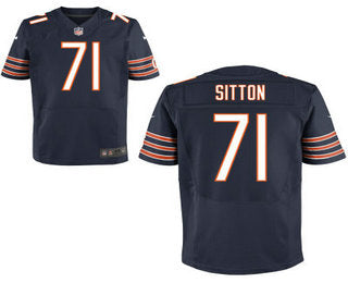 Mens Chicago Bears 71 Josh Sitton Navy Blue Team Color Stitched Nfl Nike Elite Jersey