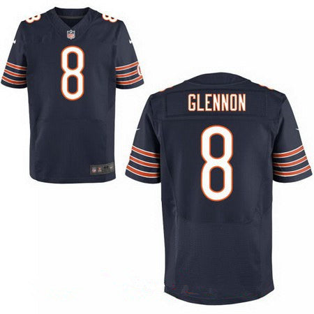 Mens Chicago Bears 8 Mike Glennon Navy Blue Team Color Stitched Nfl Nike Elite Jersey