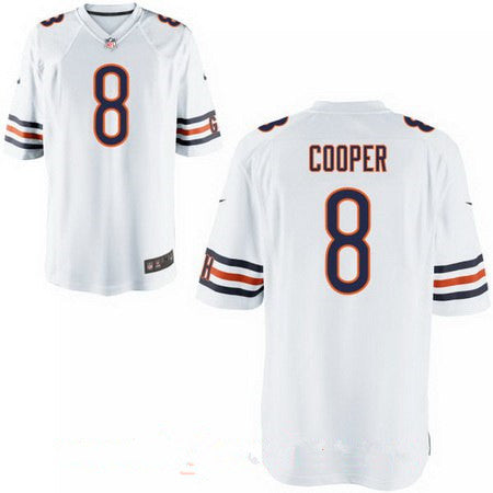 Mens Chicago Bears 8 Mike Glennon White Road Stitched Nfl Nike Elite Jersey