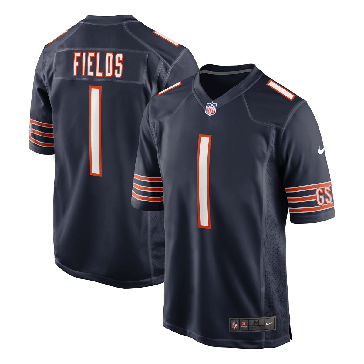 Mens Chicago Bears Justin Fields Navy 2021 Nfl Draft First Round Pick Game Jersey Gift For Chicago Bears Fans