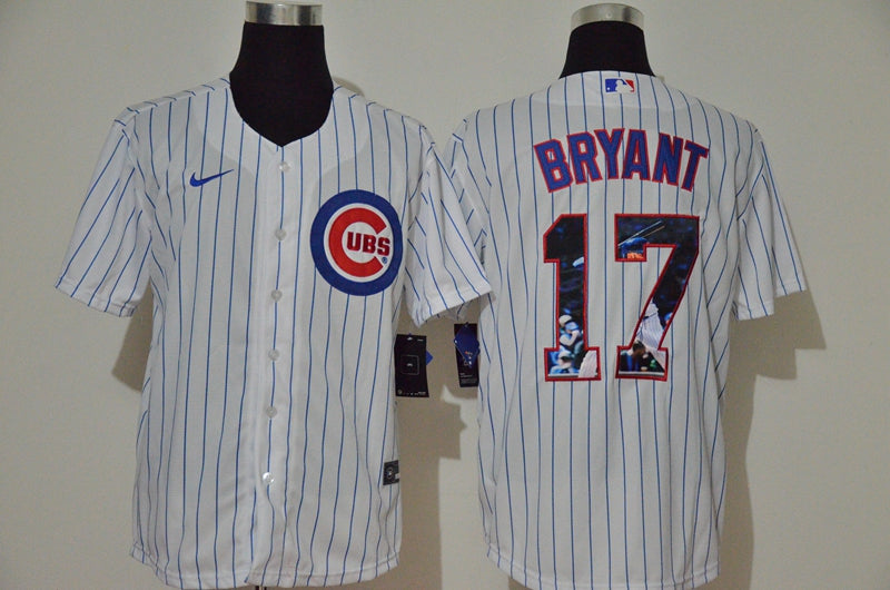 Mens Chicago Cubs 17 Kris Bryant White Unforgettable Moment Stitched Fashion Mlb Cool Base Nike Jersey