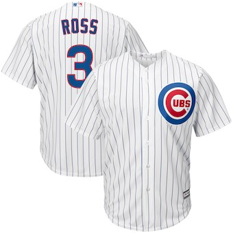 Mens Chicago Cubs 3 David Ross Majestic Home White Official Cool Base Player Jersey
