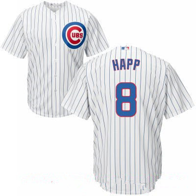 Mens Chicago Cubs 8 Ian Happ White Home Stitched Mlb Majestic Cool Base Jersey