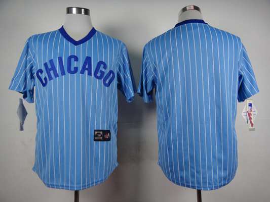 Mens Chicago Cubs Blank 1988 Light Blue Majestic Jersey