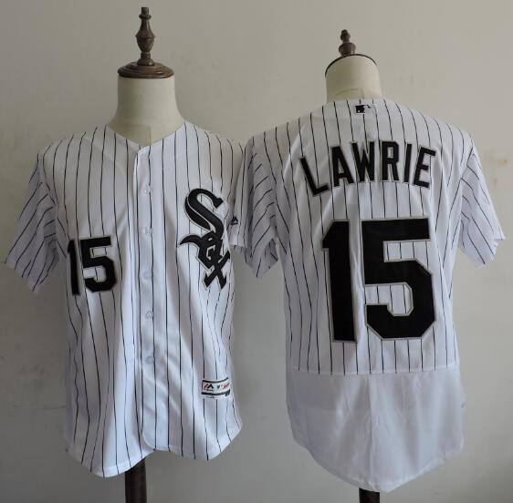 Mens Chicago White Sox 15 Brett Lawrie White Home 2016 Flexbase Majestic Baseball Jersey