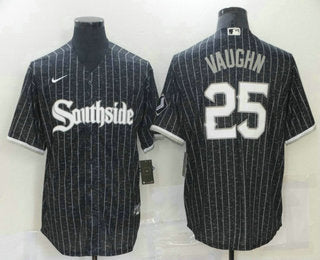 Mens Chicago White Sox 25 Sam Abbott Black 2021 City Connect Stitched Mlb Cool Base Nike Jersey